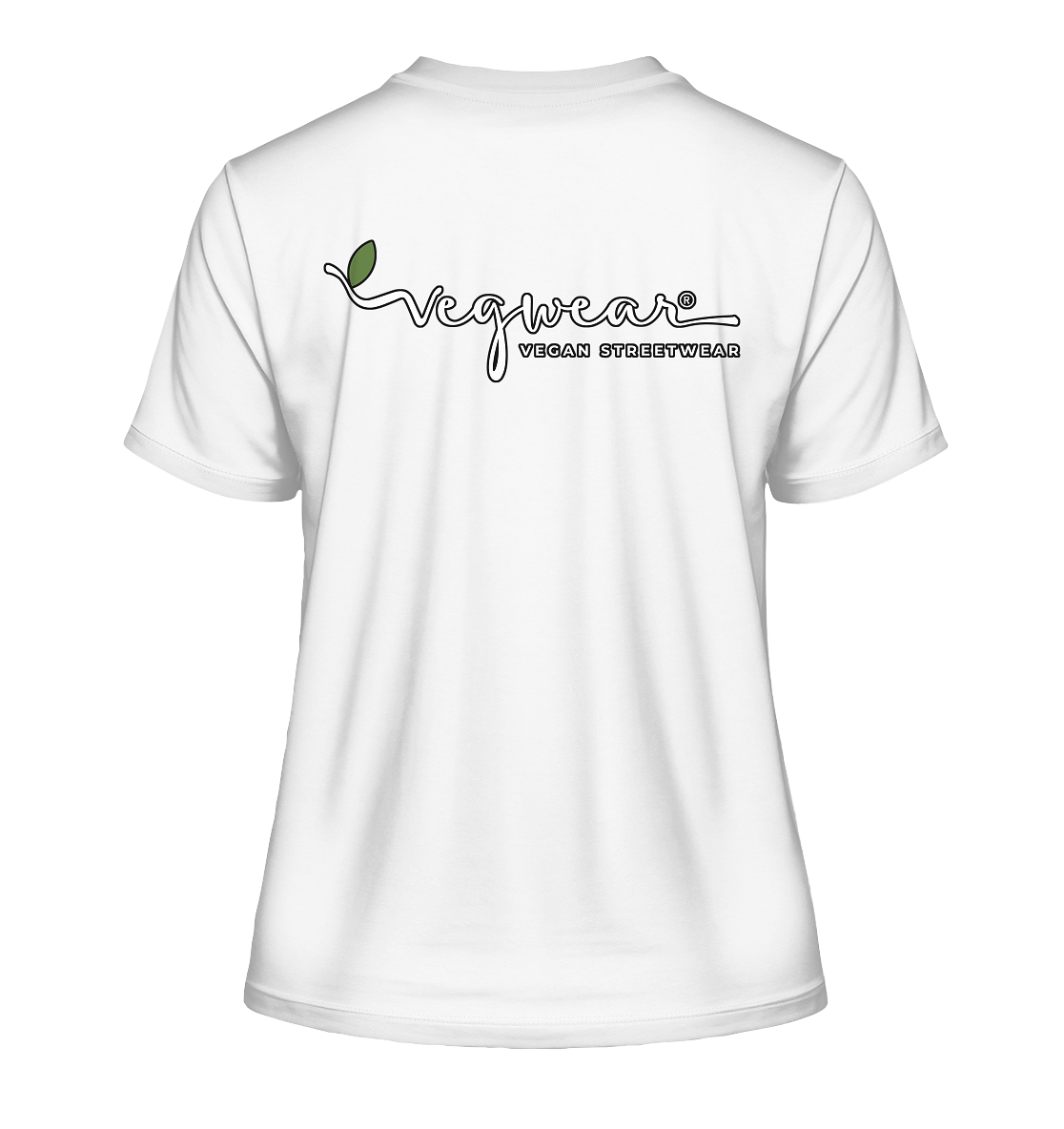 Motif "actio = reactio" - tight-fitting women's organic T-shirt
