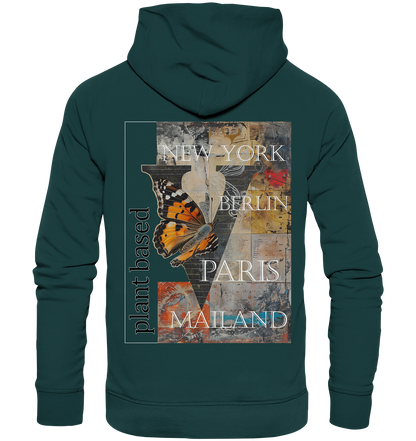 Motiv "plant based cities" - unisex Bio Hoodie / Kapuzenpulli