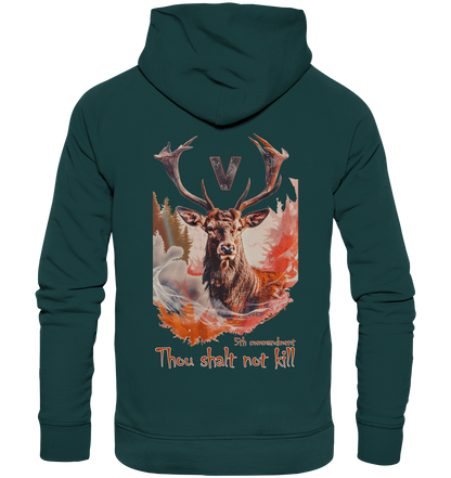 Motiv "thou shalt not kill" - Bio Hoodie / Kapuzenpulli unisex