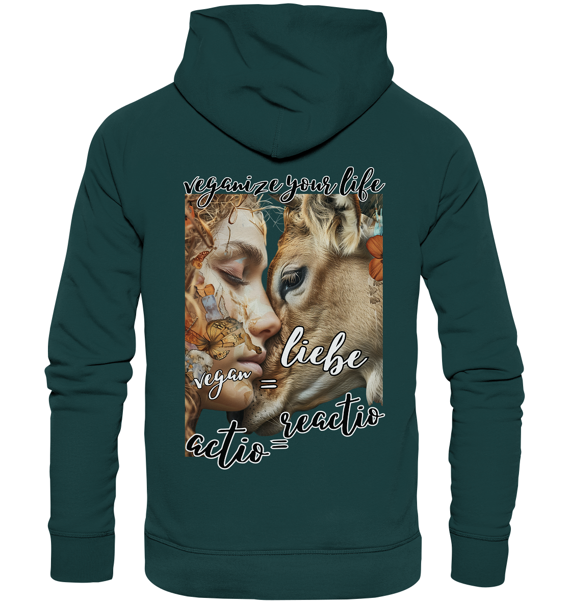 Motiv "actio = reactio" - unisex Bio Hoodie / Kapuzenpulli