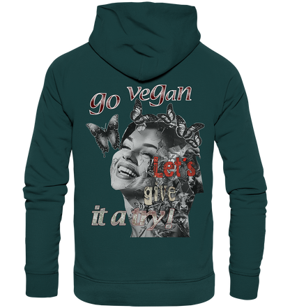 Motif "Let's give it a try" - unisex organic hoodie / hoodie
