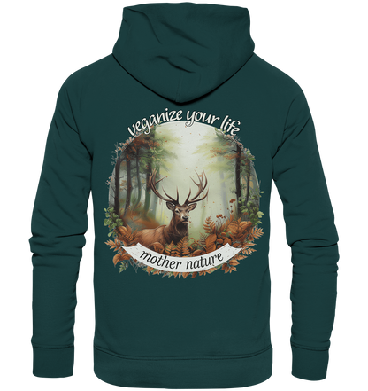 motif "mother nature" - unisex organic hoodie / hooded sweatshirt