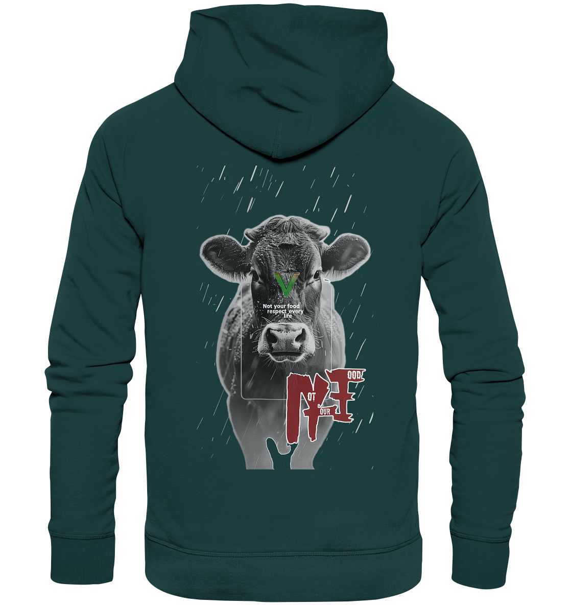 Motiv "not your food" - unisex Bio Hoodie / Kapuzenpulli