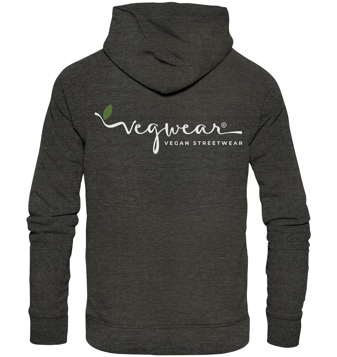 Motiv "vegwear Logo, weiß" - unisex Bio Hoodie / Kapuzenpulli