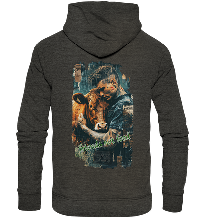 Motiv "friends not food" - unisex Bio Hoodie / Kapuzenpulli