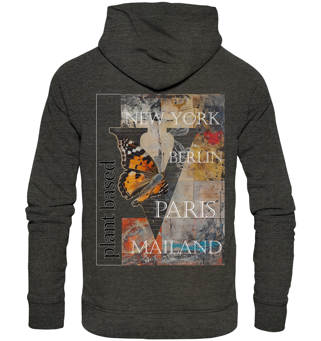 Motiv "plant based cities" - unisex Bio Hoodie / Kapuzenpulli