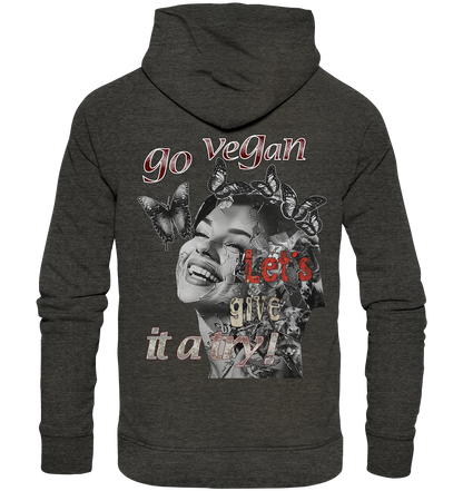 Motif "Let's give it a try" - unisex organic hoodie / hoodie