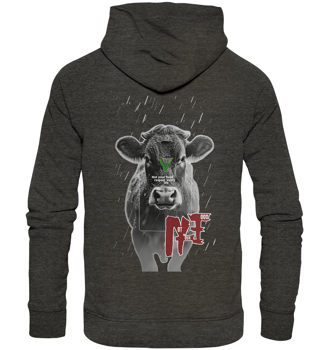 Motiv "not your food" - unisex Bio Hoodie / Kapuzenpulli