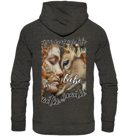 Motiv "actio = reactio" - unisex Bio Hoodie / Kapuzenpulli