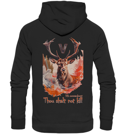 Motiv "thou shalt not kill" - Bio Hoodie / Kapuzenpulli unisex