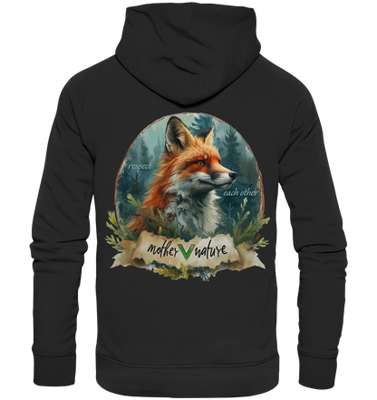 Motif "respect each other" - unisex organic hoodie / hoodie