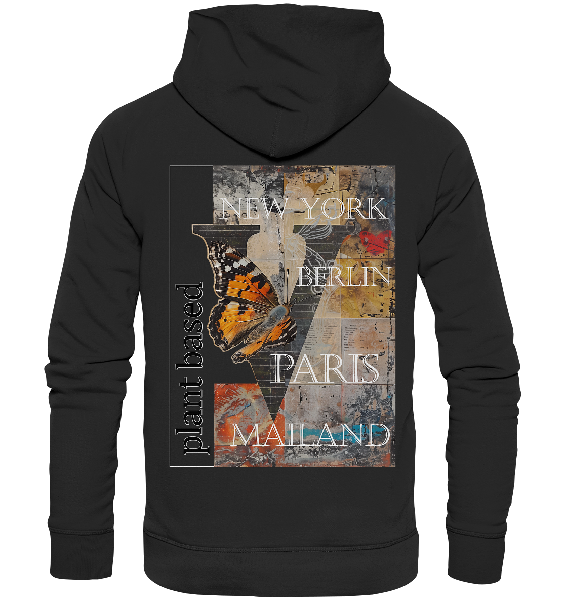 Motiv "plant based cities" - unisex Bio Hoodie / Kapuzenpulli