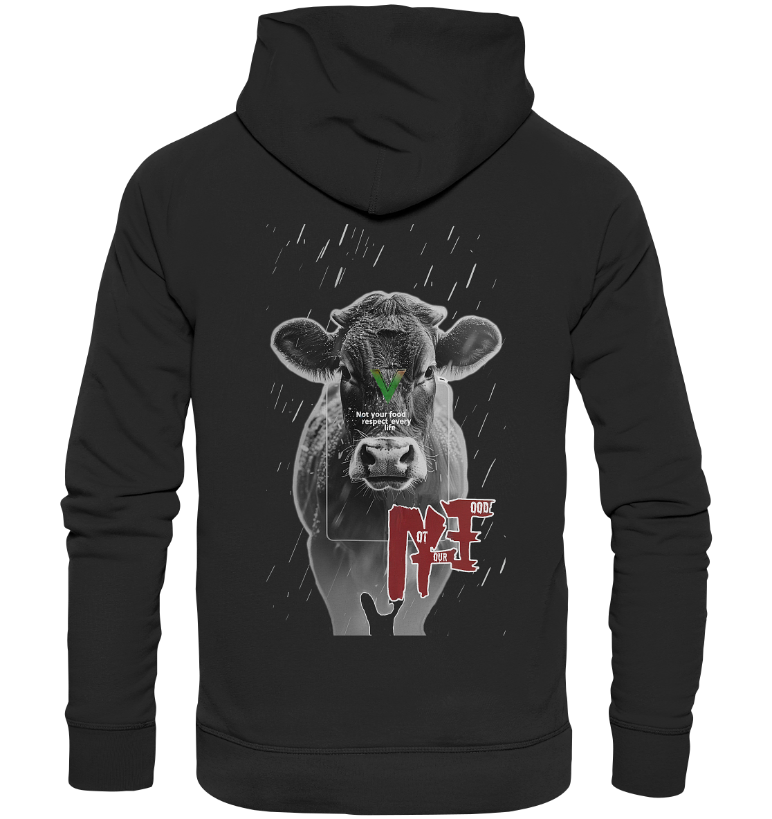 Motiv "not your food" - unisex Bio Hoodie / Kapuzenpulli