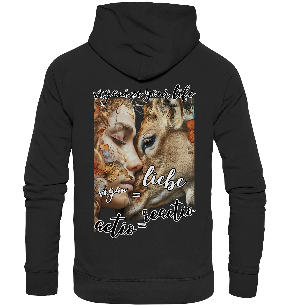 Motiv "actio = reactio" - unisex Bio Hoodie / Kapuzenpulli