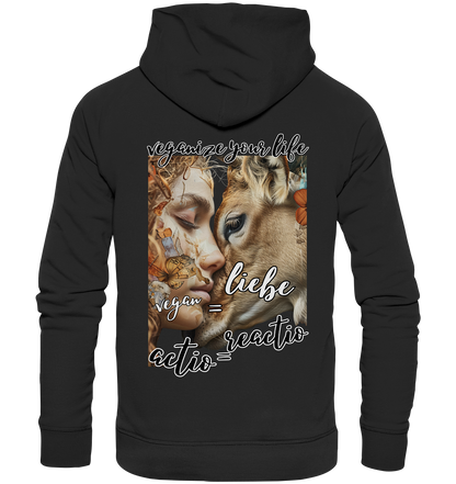 Motiv "actio = reactio" - unisex Bio Hoodie / Kapuzenpulli