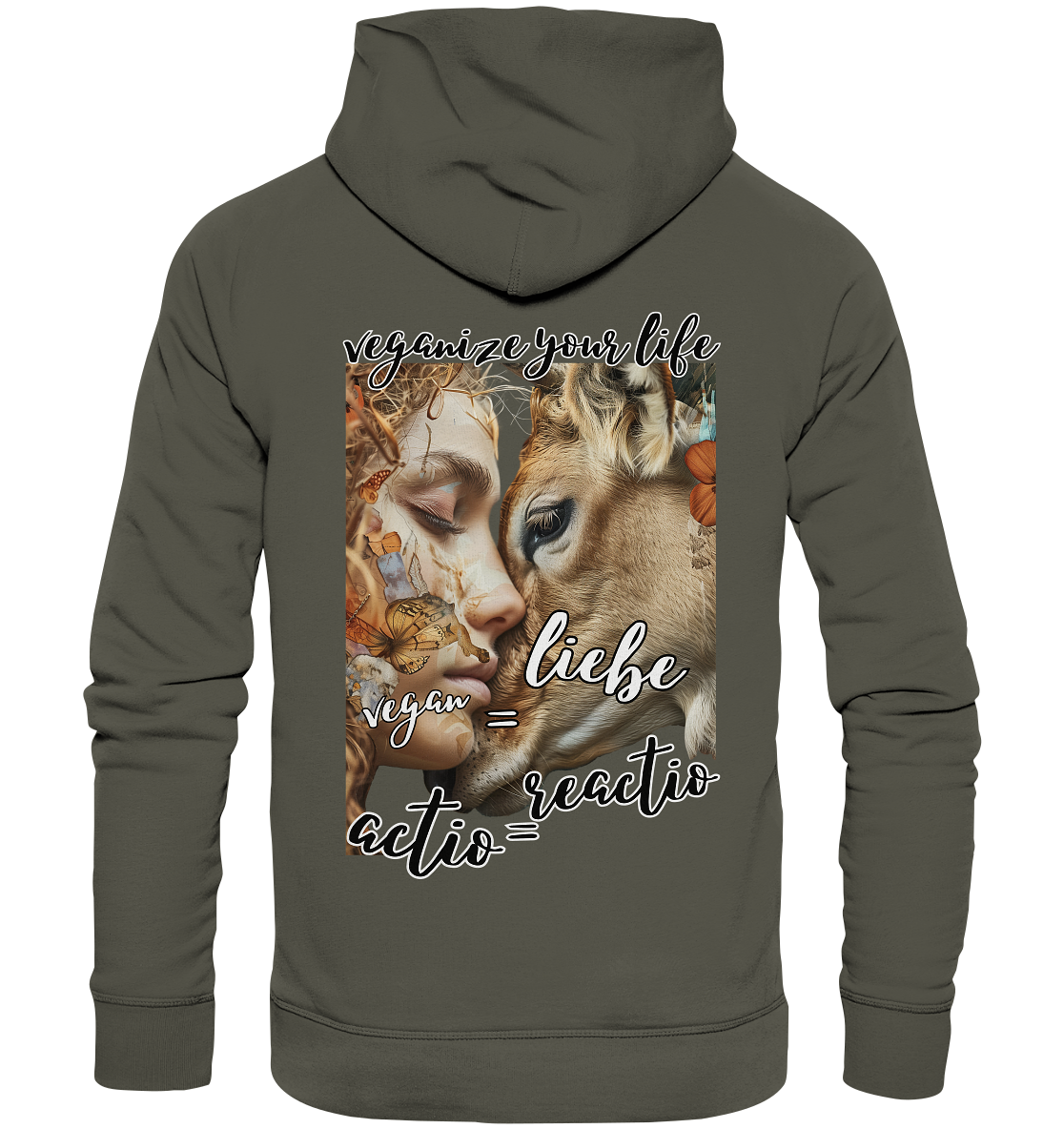 Motiv "actio = reactio" - unisex Bio Hoodie / Kapuzenpulli