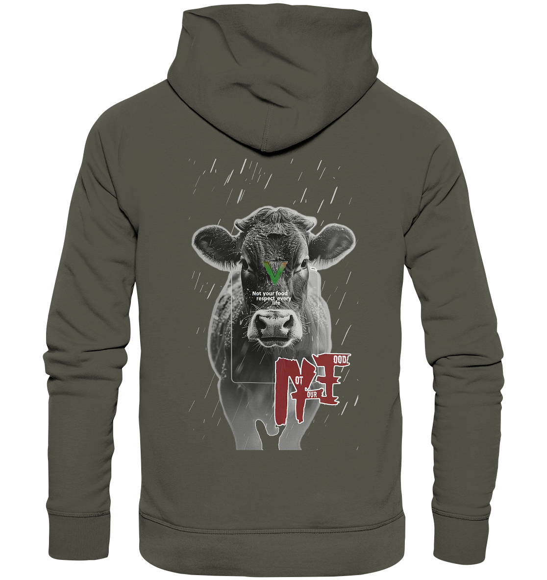 Motiv "not your food" - unisex Bio Hoodie / Kapuzenpulli