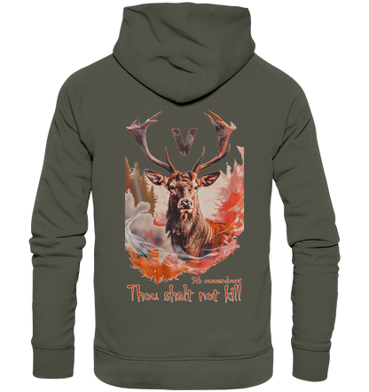 Motiv "thou shalt not kill" - Bio Hoodie / Kapuzenpulli unisex
