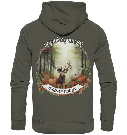 motif "mother nature" - unisex organic hoodie / hooded sweatshirt