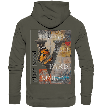Motiv "plant based cities" - unisex Bio Hoodie / Kapuzenpulli
