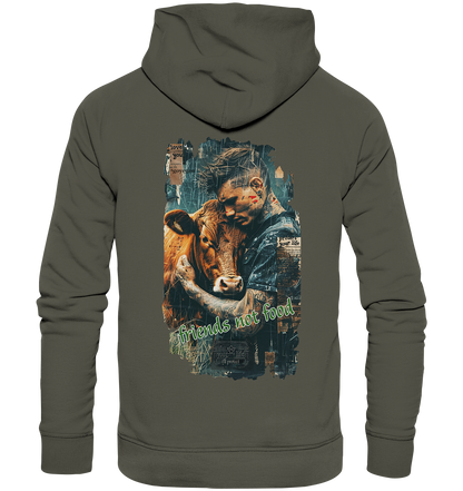 Motiv "friends not food" - unisex Bio Hoodie / Kapuzenpulli