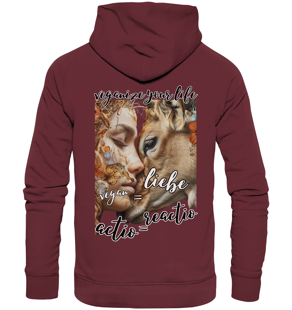 Motiv "actio = reactio" - unisex Bio Hoodie / Kapuzenpulli