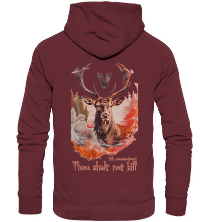Motiv "thou shalt not kill" - Bio Hoodie / Kapuzenpulli unisex