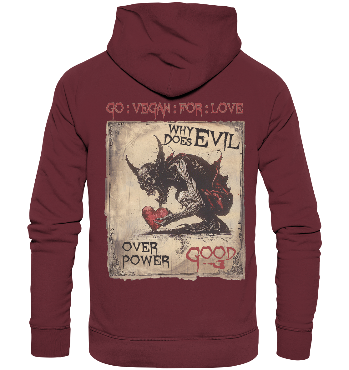 Motiv "why does evil" - unisex Bio Kapuzenpulli / Hoodie