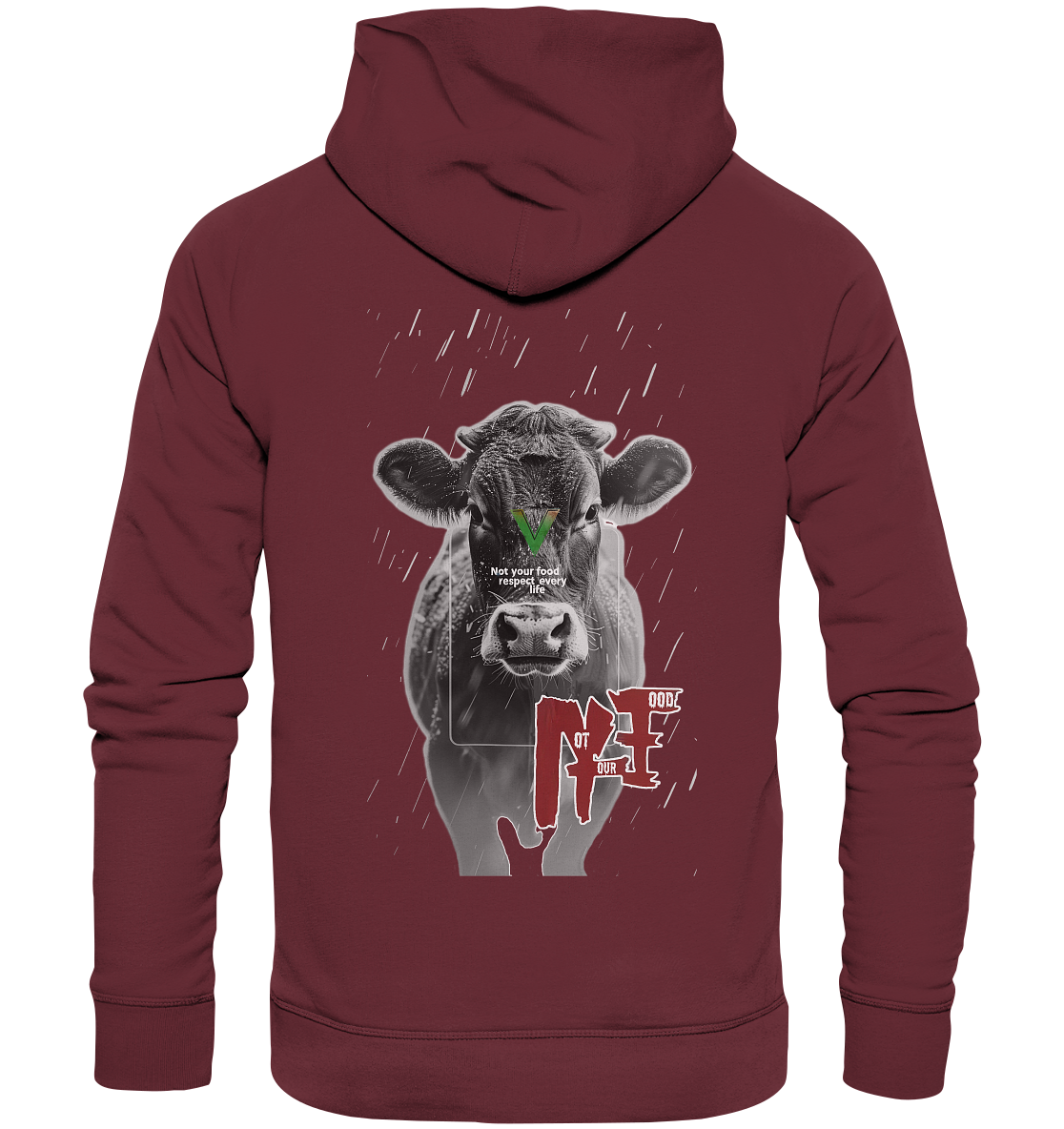 Motiv "not your food" - unisex Bio Hoodie / Kapuzenpulli