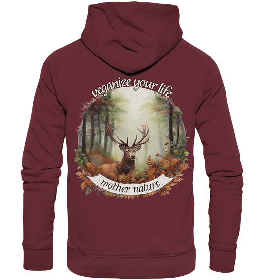 motif "mother nature" - unisex organic hoodie / hooded sweatshirt