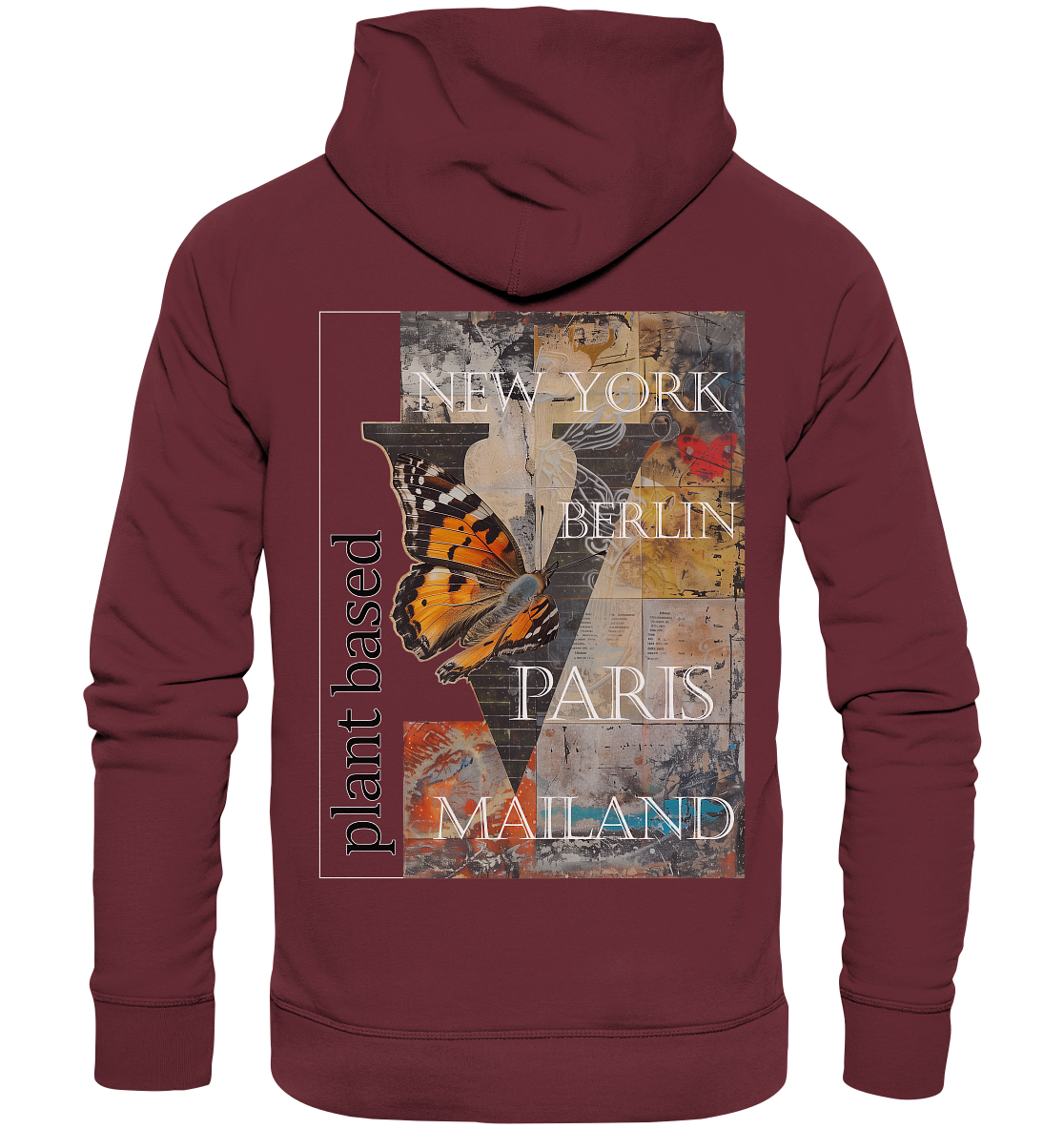 Motiv "plant based cities" - unisex Bio Hoodie / Kapuzenpulli