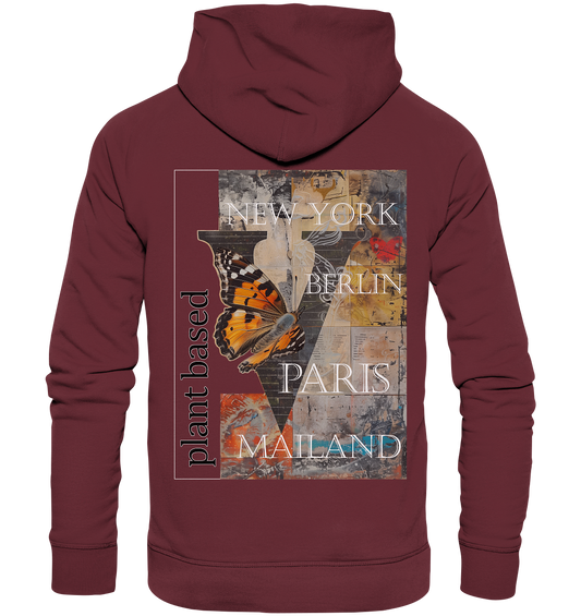motif "plant based cities" - unisex organic hoodie / hooded sweatshirt