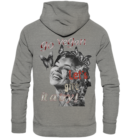 Motif "Let's give it a try" - unisex organic hoodie / hoodie