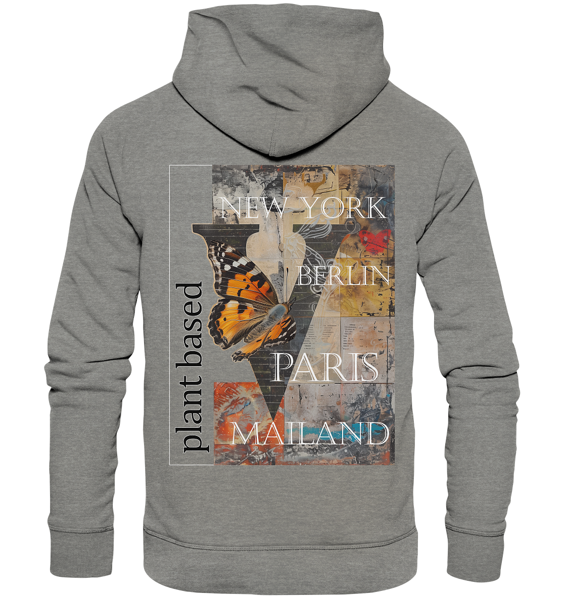 Motiv "plant based cities" - unisex Bio Hoodie / Kapuzenpulli