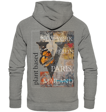 Motiv "plant based cities" - unisex Bio Hoodie / Kapuzenpulli