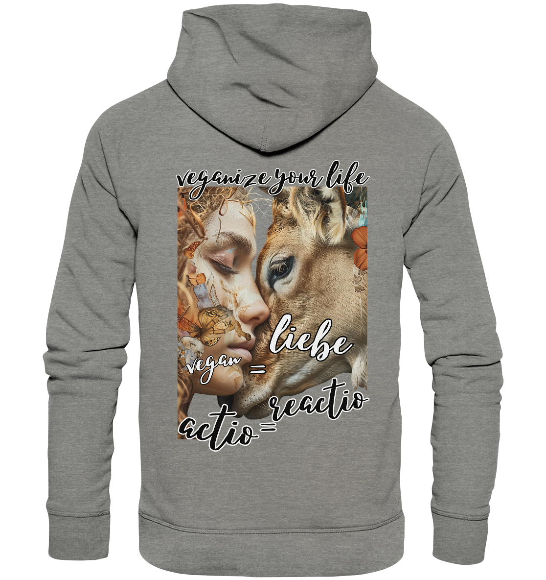 Motiv "actio = reactio" - unisex Bio Hoodie / Kapuzenpulli