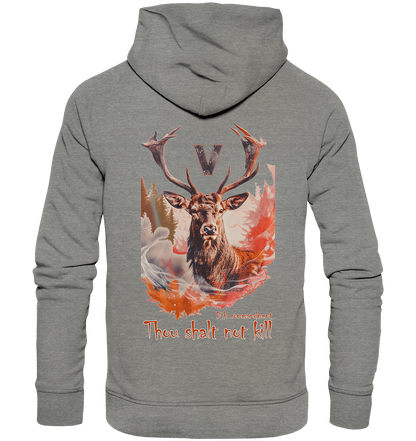 Motiv "thou shalt not kill" - Bio Hoodie / Kapuzenpulli unisex