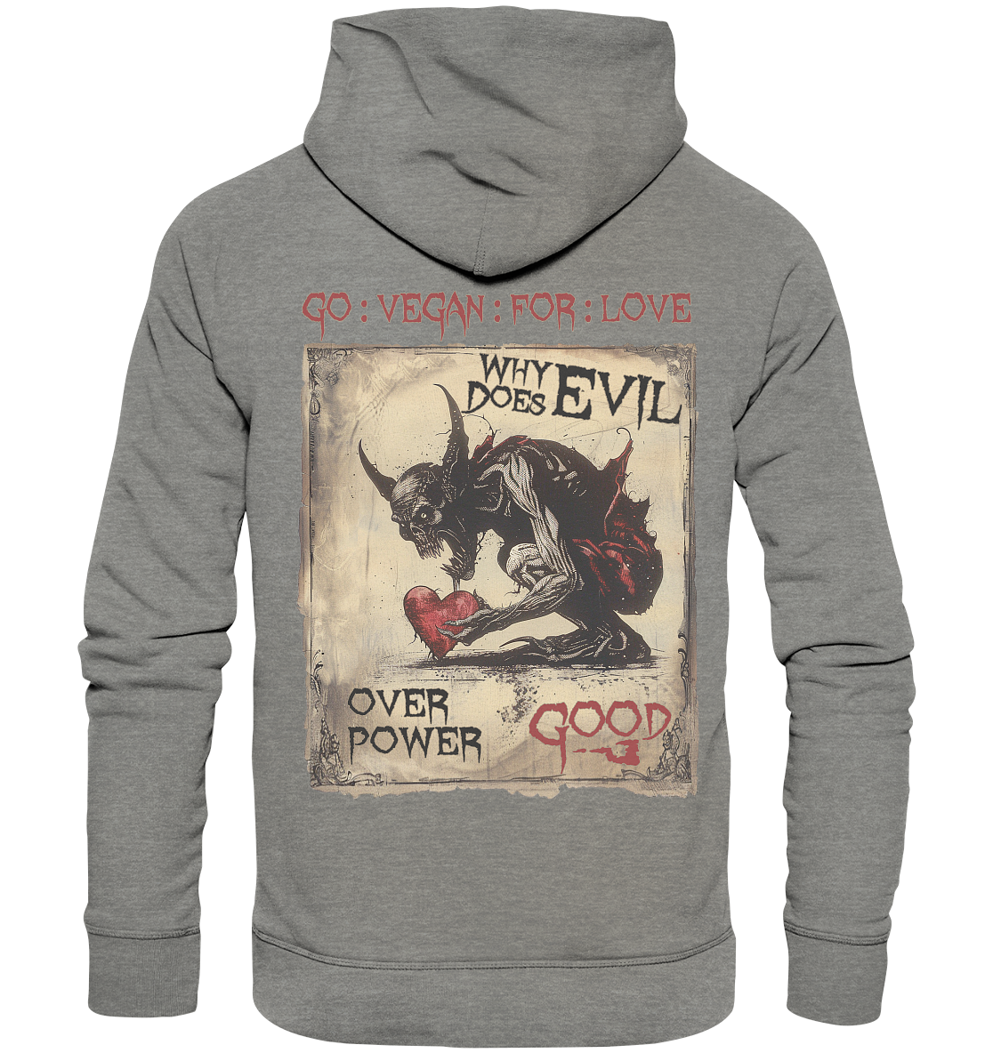 Motiv "why does evil" - unisex Bio Kapuzenpulli / Hoodie