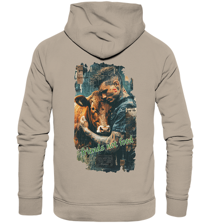 Motiv "friends not food" - unisex Bio Hoodie / Kapuzenpulli