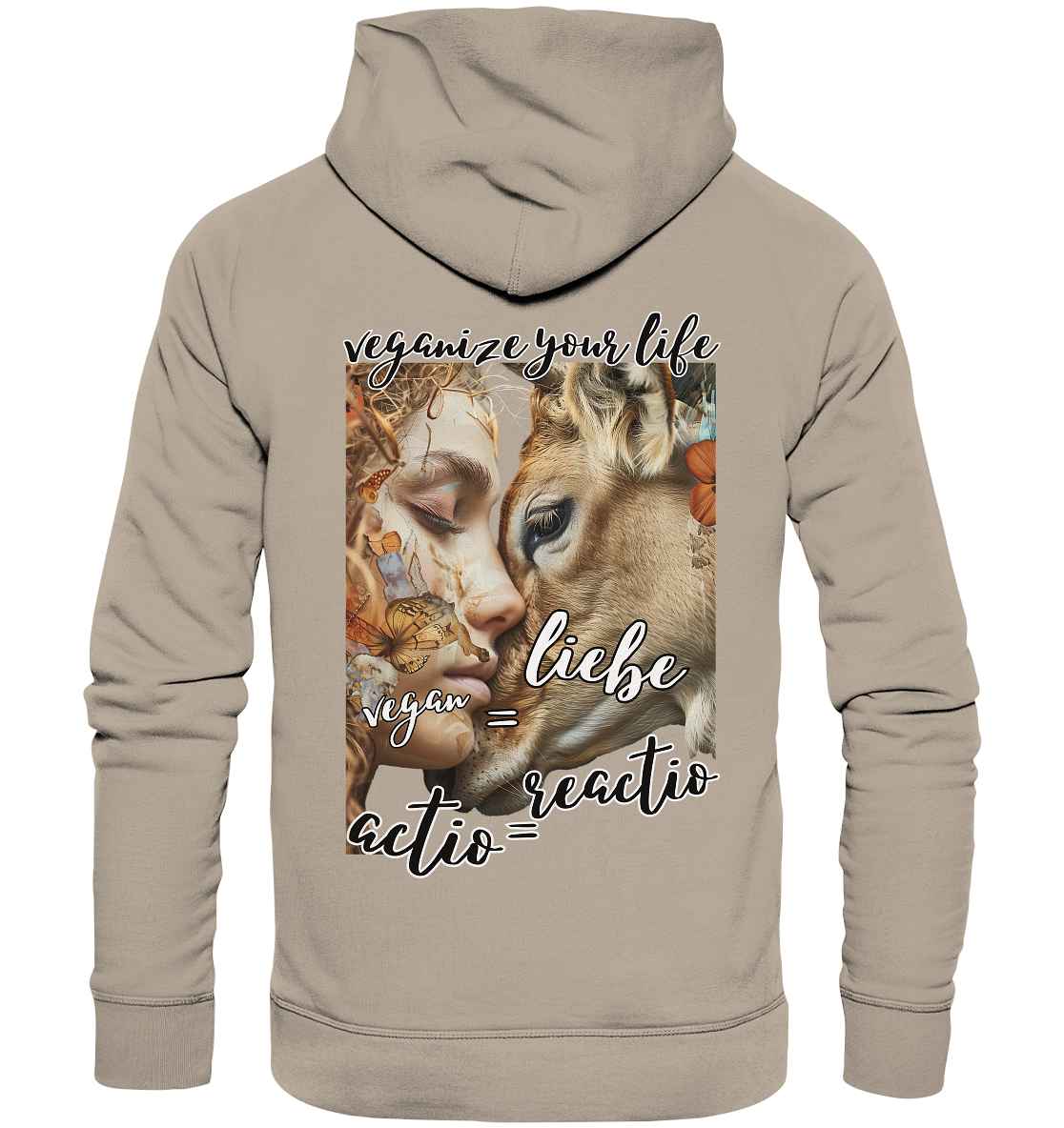 Motiv "actio = reactio" - unisex Bio Hoodie / Kapuzenpulli