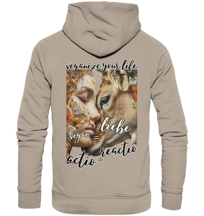 Motiv "actio = reactio" - unisex Bio Hoodie / Kapuzenpulli