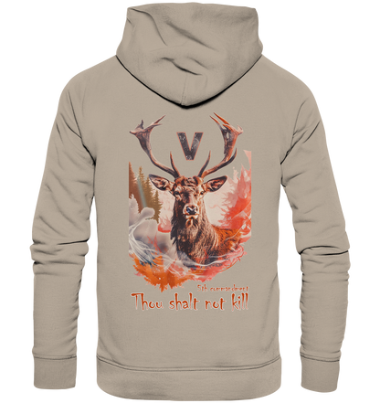 Motiv "thou shalt not kill" - Bio Hoodie / Kapuzenpulli unisex