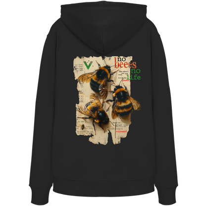 vegwear "no bees no life" - unisex Bio Hoodie / Kapuzenpulli, vegan