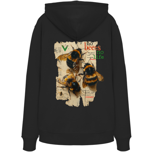 vegwear "no bees no life" - unisex Bio Hoodie / Kapuzenpulli, vegan