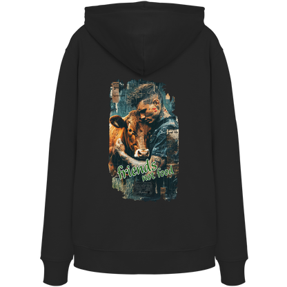 vegwear "friends not food" - unisex Bio Hoodie / Kapuzenpulli, vegan, fair