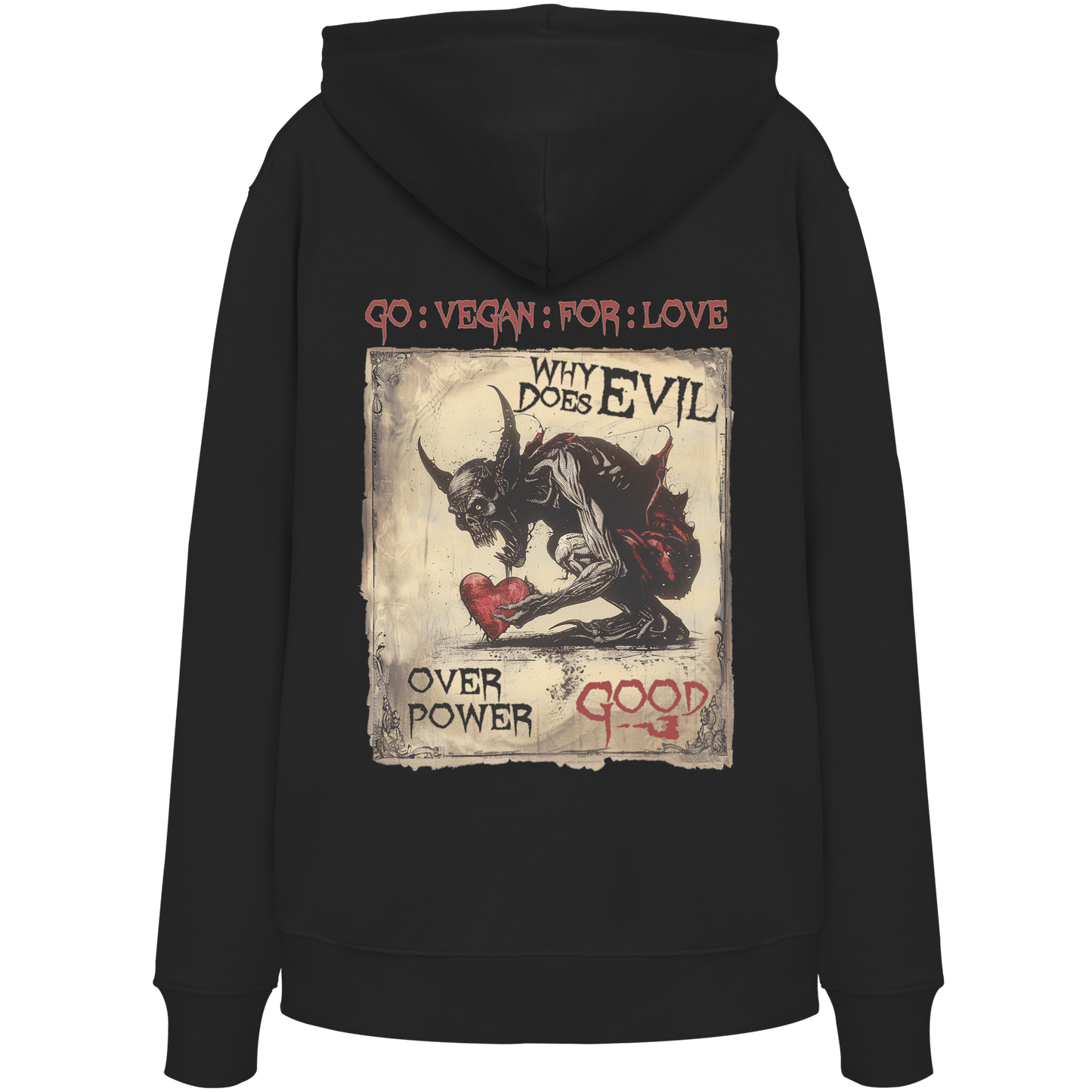 vegwear "why does evil" - unisex Bio Hoodie / Kapuzenpulli