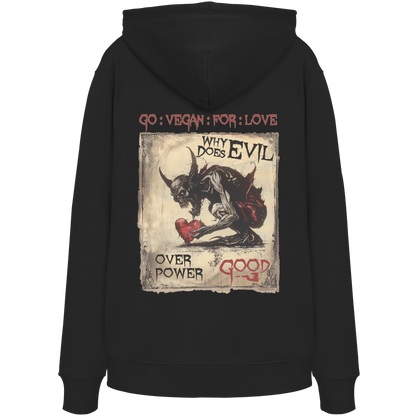 vegwear "why does evil" - unisex Bio Hoodie / Kapuzenpulli