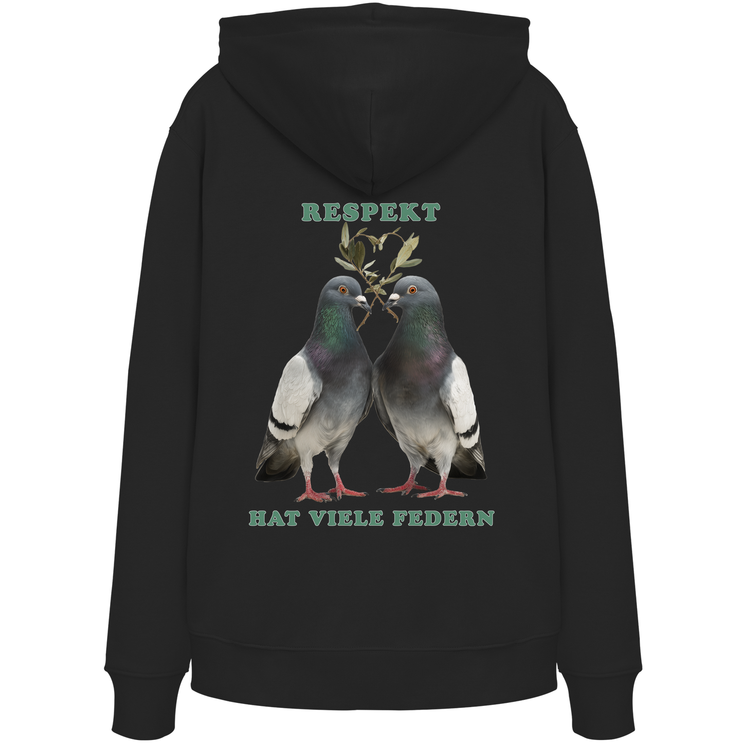 vegwear "Respekt hat viele Federn" - unisex Bio Hoodie / Kapuzenpulli