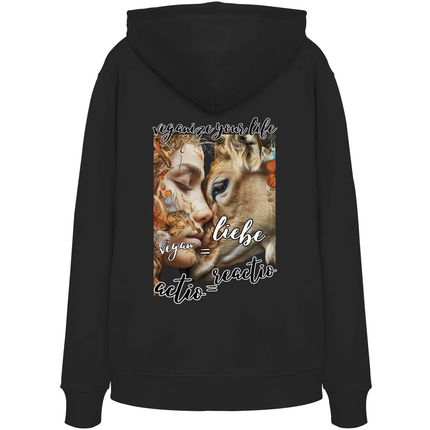 Motif "actio = reactio" - unisex organic hoodie / hoodie