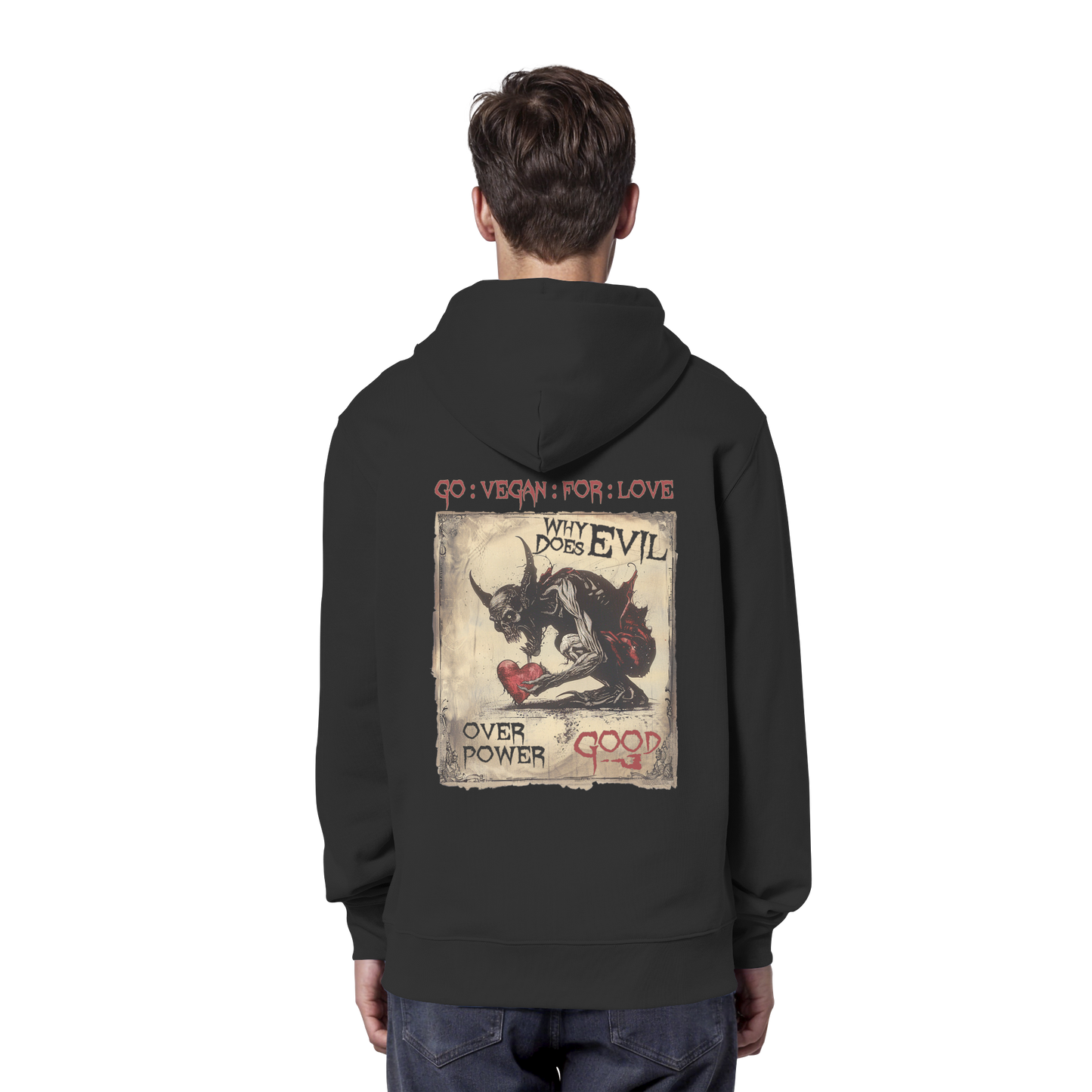 vegwear "why does evil" - unisex Bio Hoodie / Kapuzenpulli